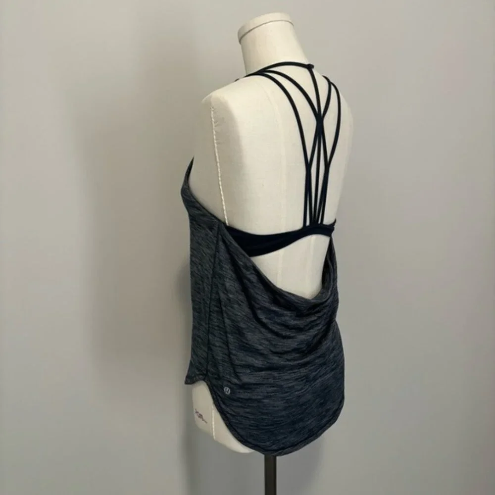 Lululemon Raise The Barre Tank Low Back Workout Tank Top With Sports Bra Size 6 - Picture 14 of 16
